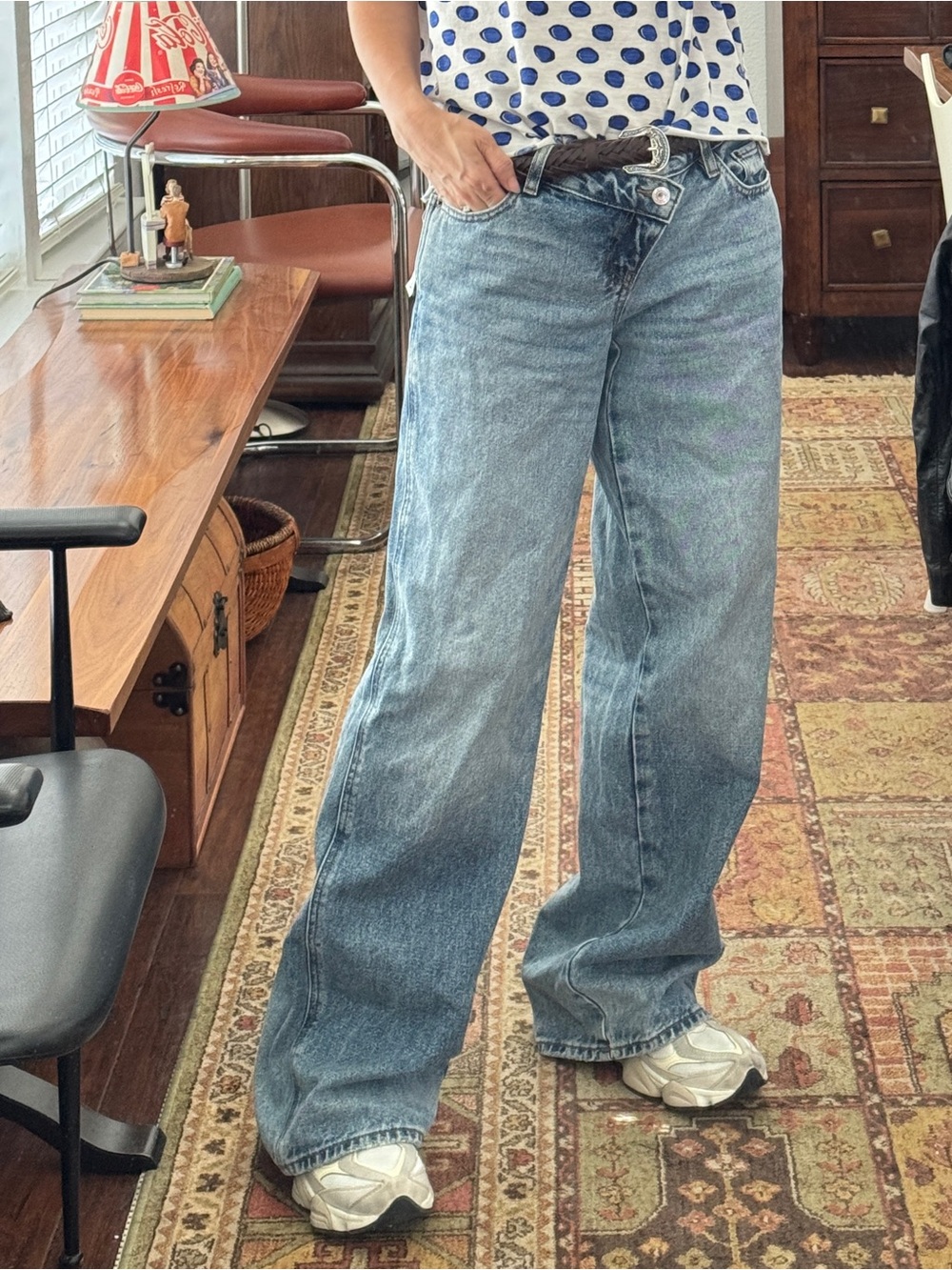 NWT PacSun Casey Low Rise Baggy Wide Leg Jeans Size 24